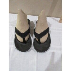 Okabashi Flip Flops Men XXL Black T  Made in USA Slip-On